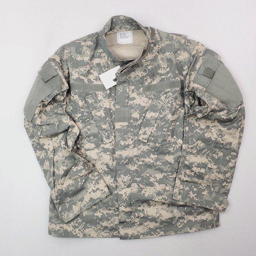 Army Combat Jacket Adult Small Short Green Digital ACU Camo Military Uniform NWT